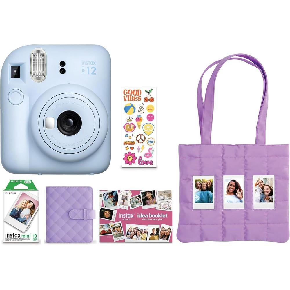 FUJIFILM Instax Mini Blue Holiday Bundle 2025 - Cámara Instantánea En Color Pastel Azul