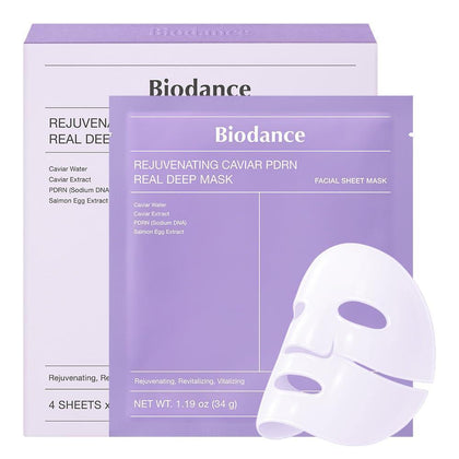 Rejuvenecedor BIODANCE Máscara Hidrogel Caviar PDRN, Reafirmante Piel, 34g