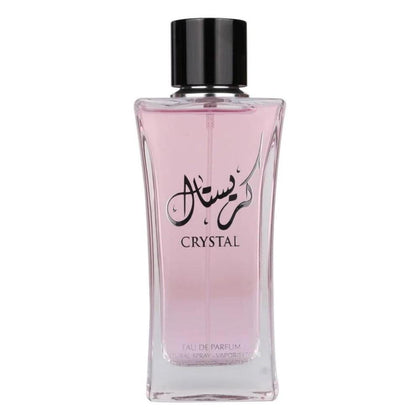 Ard Al Zaafaran Crystal Ahlaam Eau de Parfum espray para mujer con un aroma cítrico, floral y amaderado