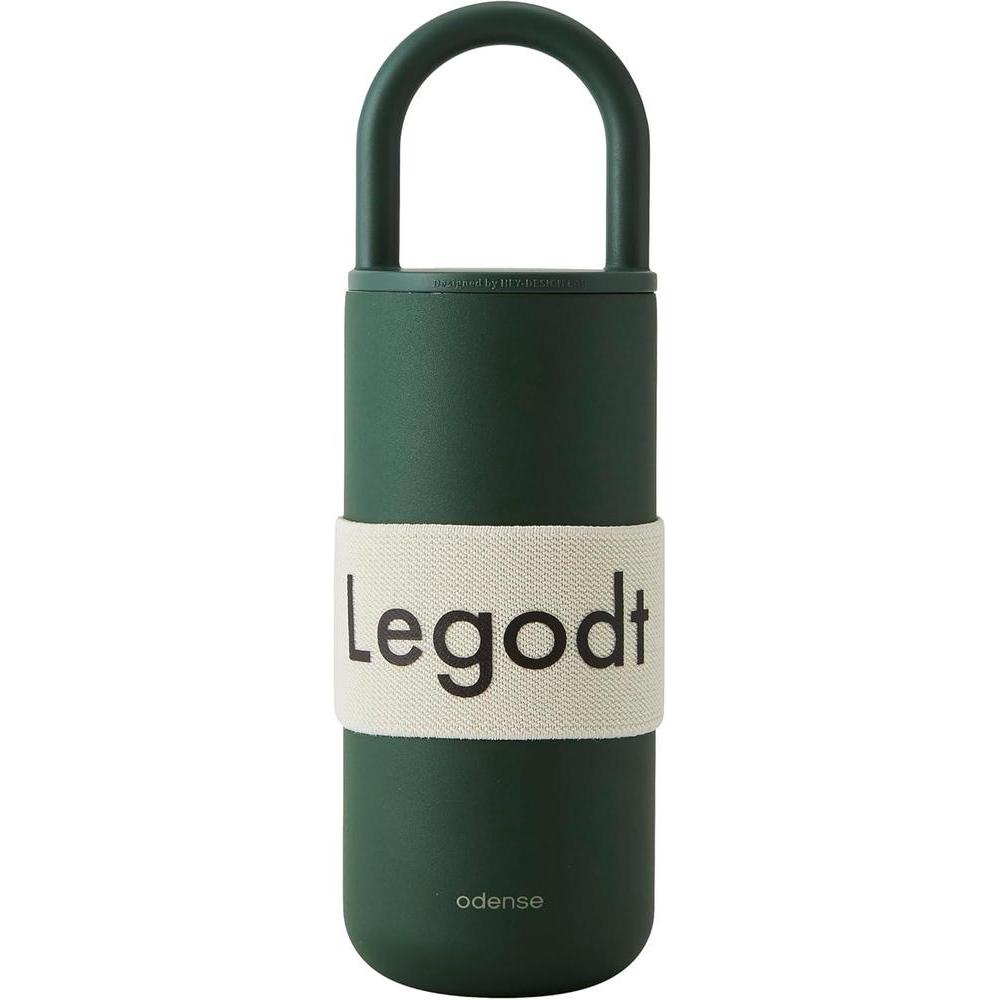 Odense Vaso térmico Legodt Loop con tapa y asa, acero inoxidable resistente a fugas, ideal para viajes y bebidas calientes o frías