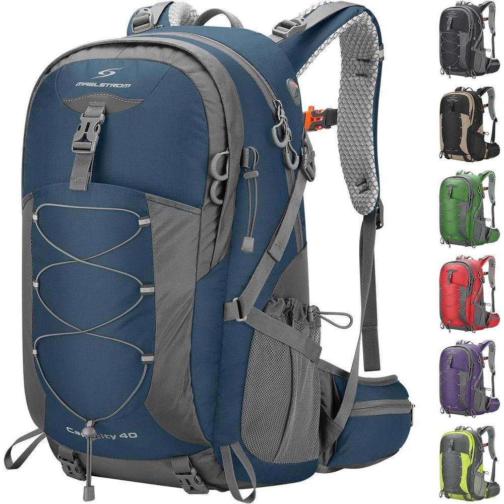 Maelstrom Mochila Senderismo Impermeable 40L Con Funda De Lluvia, Ligera Para Hombres Y Mujeres, Ideal Para Deportes Al Aire Libre, Azul