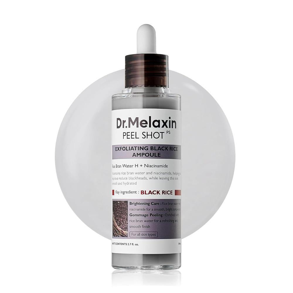 Dr.Melaxin Peel Shot Glow ampolla exfoliante suave con arroz, para todo tipo de piel, elimine puntos negros y células muertas