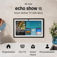 Amazon Echo Show 15 - Pantalla inteligente HD de 15.6″ con Alexa para organización y entretenimiento en el hogar