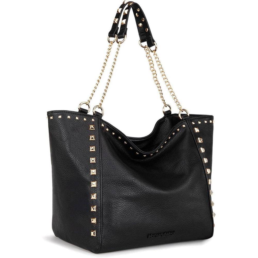 Montana West - Bolso de mano grande con asa superior sobredimensionada y bolsos con cadena elegante para mujer