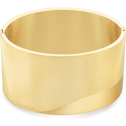 Calvin Klein Pulsera para mujer con diseño minimalista y elegancia máxima, acabados pulidos y cepillados contrastantes