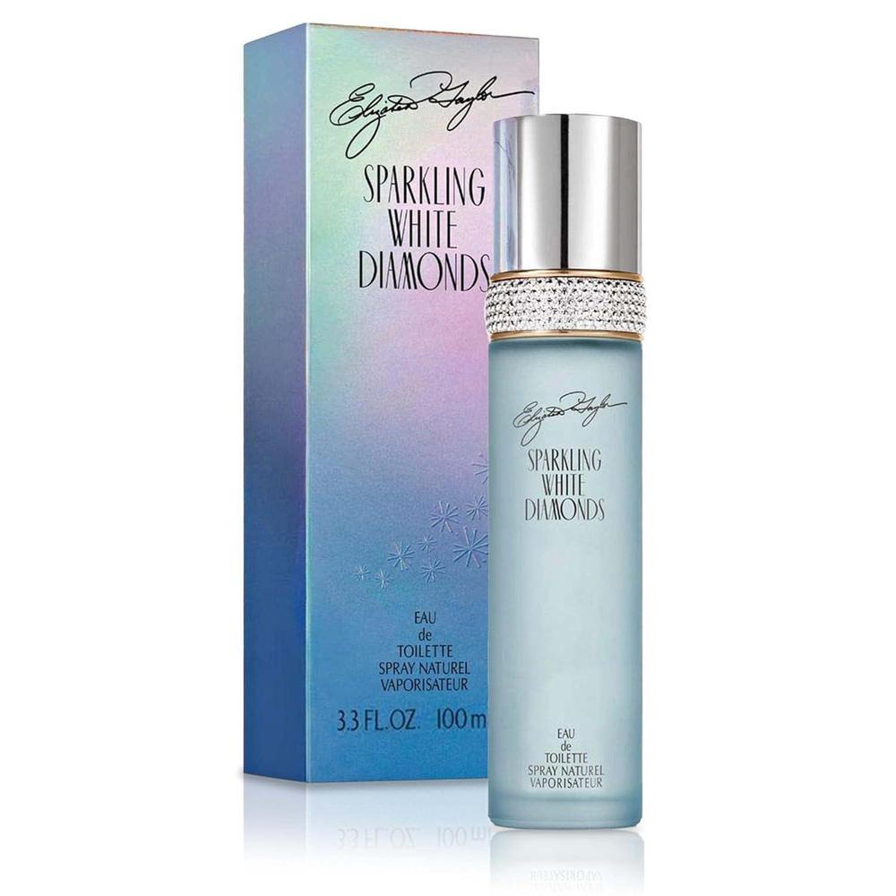 Perfume Para Mujer Elizabeth Taylor, Diamantes Blancos Chispeantes, Eau De Toilette, Frutado, 3.3 Fl Oz
