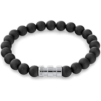 Calvin Klein Pulsera para hombre con diseño moderno de metal en acero inoxidable y cuentas redondas
