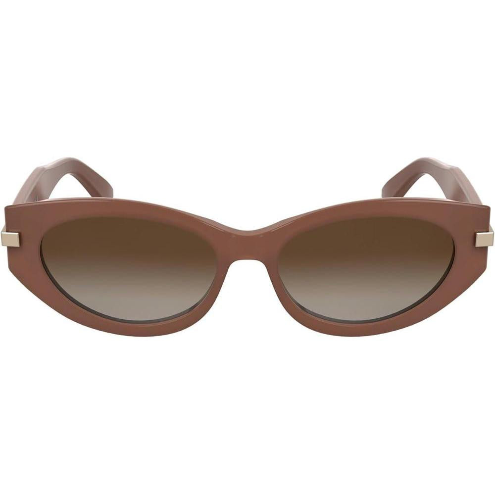 Calvin Klein Gafas de Sol para Mujer con Diseño Sofisticado, Estilo Ojo de Gato, Rosa Opalina con Lente Gradiente