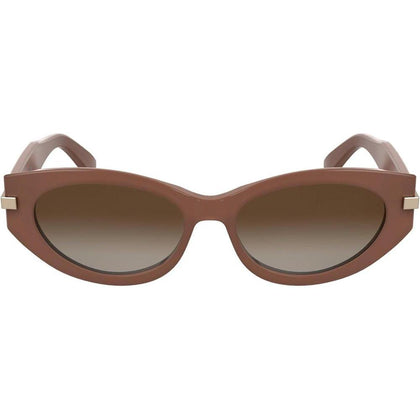 Calvin Klein Gafas de Sol para Mujer con Diseño Sofisticado, Estilo Ojo de Gato, Rosa Opalina con Lente Gradiente