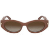 Calvin Klein Gafas de Sol para Mujer con Diseño Sofisticado, Estilo Ojo de Gato, Rosa Opalina con Lente Gradiente