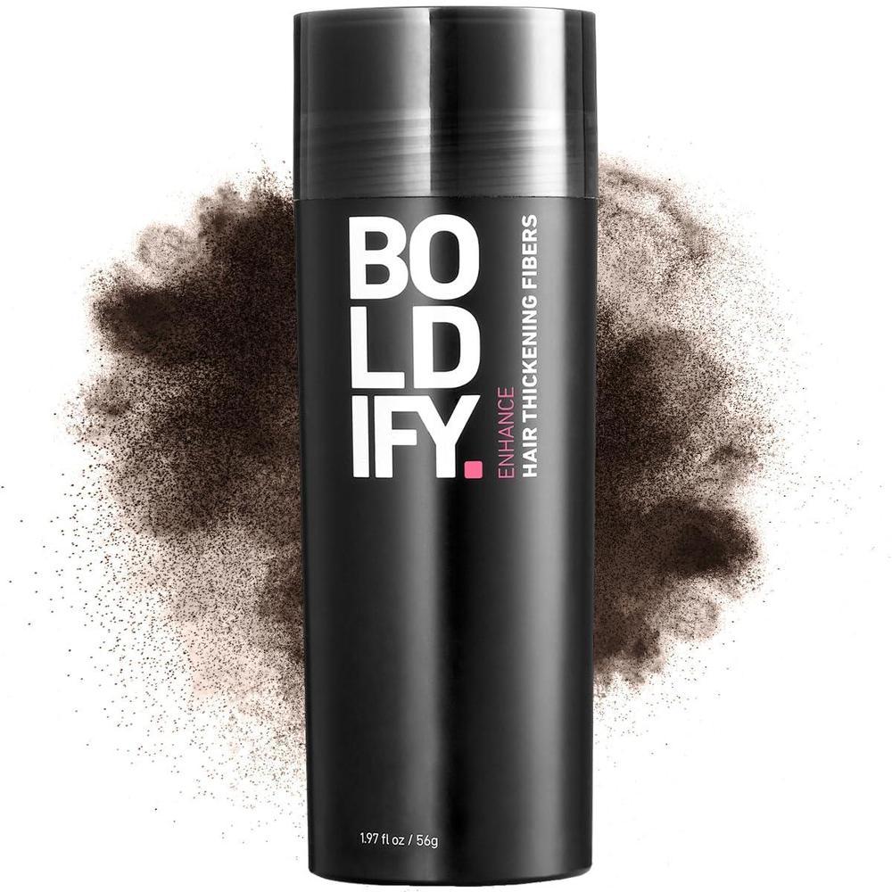 Fibras capilares Boldify marrón oscuro para cabello fino, oculta pérdida de cabello y engruesa en segundos, para mujeres y hombres