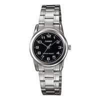 Reloj Casio para hombre, acero inoxidable estándar con esfera negra de fácil lectura, cuarzo, cronógrafo