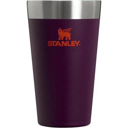 Vaso de acero inoxidable apilable, aislado sin BPA, apto para lavavajillas, color ciruela y capacidad de 16 oz for bebidas frías