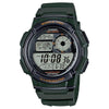 Reloj digital Casio AE1000W para hombre, resistente al agua, múltiples alarmas, cronómetro y batería de larga duración