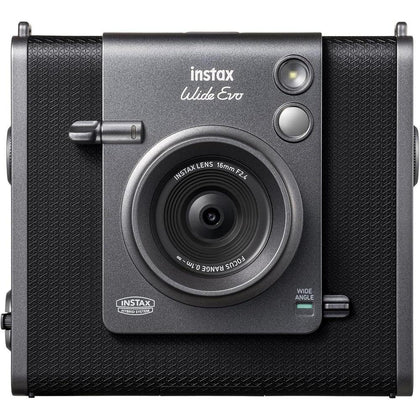 Cámara de película instantánea Fujifilm INSTAX Wide Evo con efectos creativos y compatibilidad con smartphones
