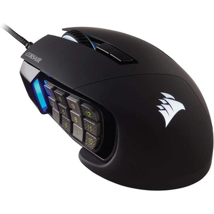 Mouse para juegos MOBA y MMO, 18,000 DPI, 17 botones programables, compatible con iCUE, construcción ultraduradera