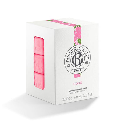 Roger & Gallet Jabón Perfumado, limpieza suave con fragancia cítrica y aromática, 99% ingredientes naturales, paquete de 3