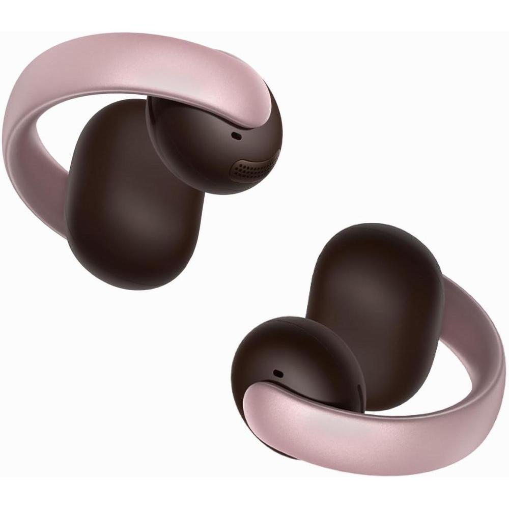 Auriculares Soundcore AeroClip Anker Oído Abierto, Comodidad Adaptativa, Llamadas 4 Mics IA, Marrón Rosado