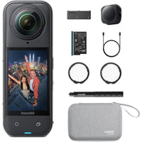 Insta360 X5 Essentials Bundle - Cámara 360° 8K, impermeable, bajo ruido, estabilización, lente reemplazable, batería 208 min