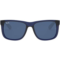 Gafas de sol rectangulares Ray-Ban RB4165 Justin con protección UV, ideal para caras estrechas a medias, incluye funda y paño