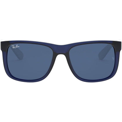 Gafas de sol rectangulares Ray-Ban RB4165 Justin con protección UV, ideal para caras estrechas a medias, incluye funda y paño