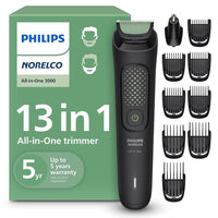 Recortadora Philips Norelco 13 en 1 serie 3000, 9 ajustes y cuchillas autoafilables para barba y cabello