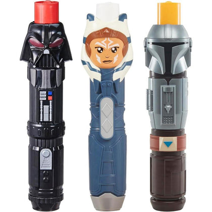 Star Wars Lightsaber Squad 3-Pack: Mandalorian, Ahsoka y Darth Vader, Juguetes para Niños y Niñas de 4 Años o Más