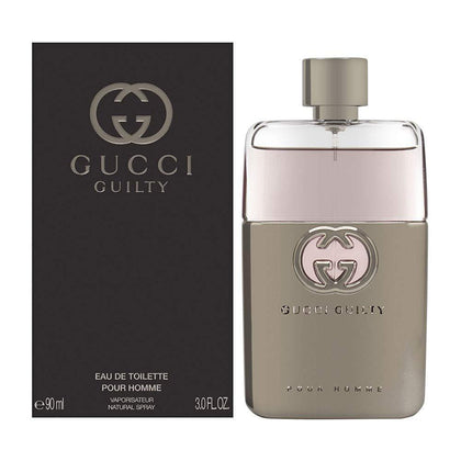 Gucci Guilty Eau de Toilette para hombre, fragancia seductora con notas de pimienta rosa, limón y pachulí