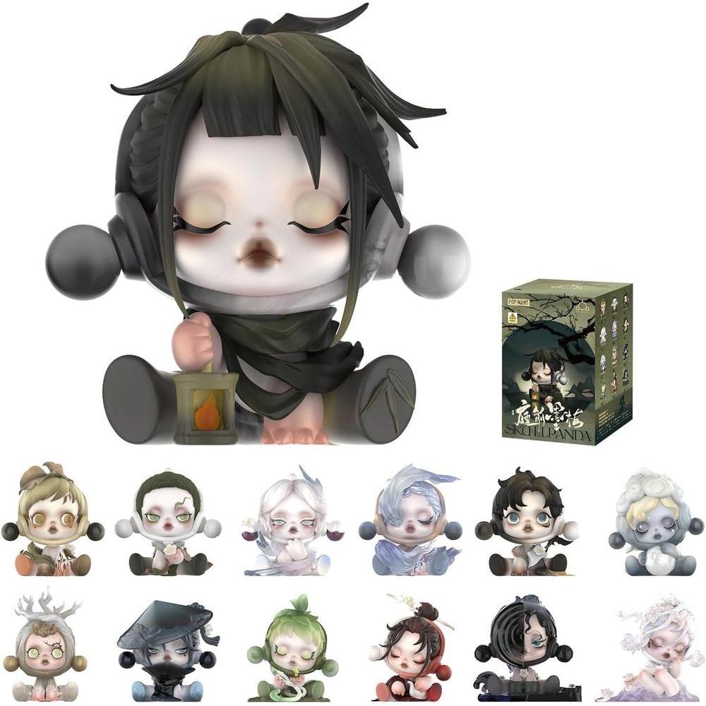 POP MART SKULLPANDA - Figuras de la serie The Ink Plum Blossom, figuras de diseño aleatorio, juguetes coleccionables