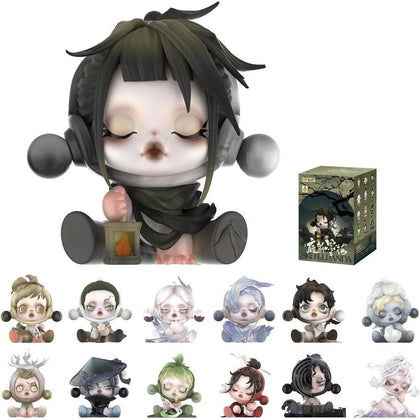 POP MART SKULLPANDA - Figuras de la serie The Ink Plum Blossom, figuras de diseño aleatorio, juguetes coleccionables