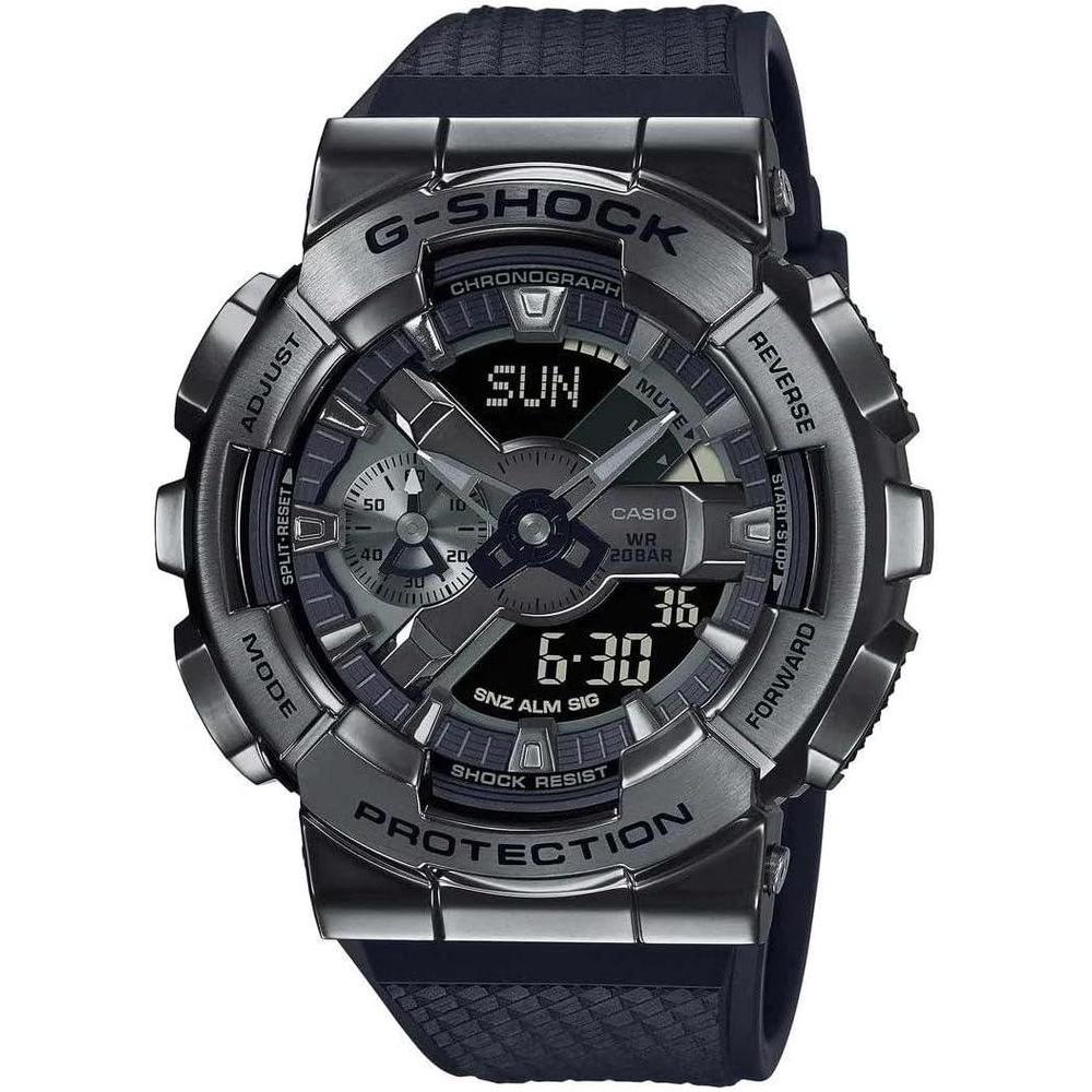 Reloj analógico-digital Casio G-Shock GM110-1A para hombre, moderno, con correa de resina negra y bisel de acero inoxidable