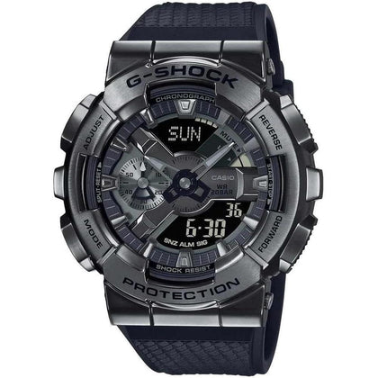 Reloj analógico-digital Casio G-Shock GM110-1A para hombre, moderno, con correa de resina negra y bisel de acero inoxidable