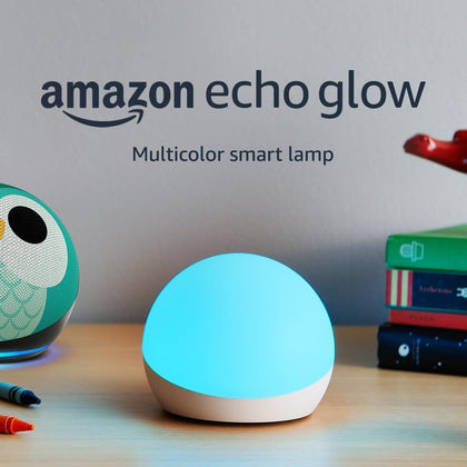 Echo Glow – Lámpara inteligente multicolor controlada por voz, diseñada para niños y compatible con Alexa