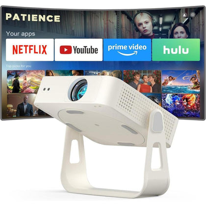 Mini Proyector Inteligente con WiFi, Bluetooth y enfoque automático, XuanPad Proyector para exteriores 4K y portátil nativo 1080P