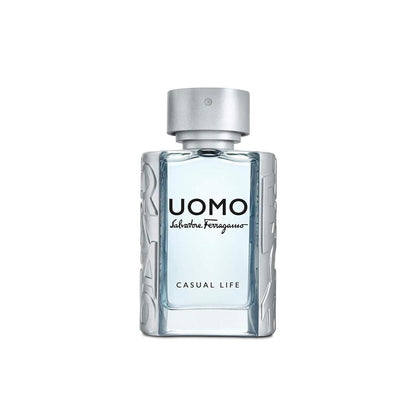 Salvatore Ferragamo Uomo Casual Life Eau De Toilette vaporizador para hombres con aroma especiado y amaderado