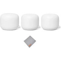 Router y extensor Nest WiFi con altavoz inteligente, compatible con Google WiFi, color blanco, paquete de 3