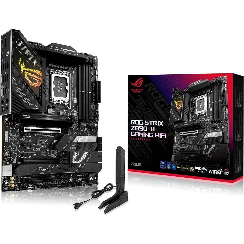 Tarjeta Madre ASUS ROG Strix Z890-H Gaming WiFi, PCIe 5.0, AI avanzado, DDR5, para Intel Core Ultra (Serie 2)