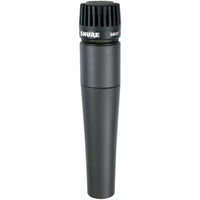 Micrófono cardioide dinámico Shure SM57-LC, Negro, 1.25 lbs, ideal para discursos y grabación de instrumentos musicales.