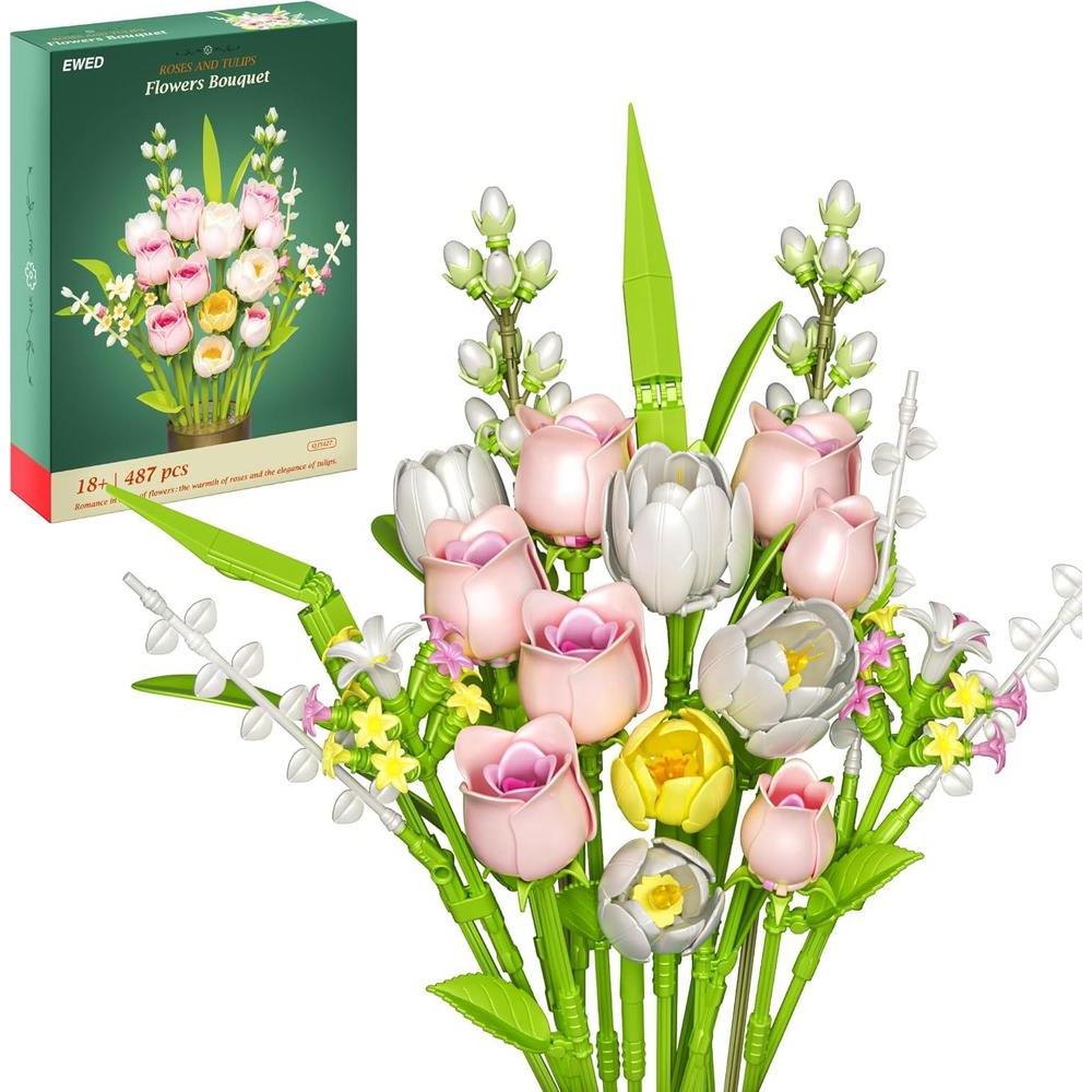Ramo de tulipanes y rosas armables