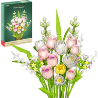 Ramo de tulipanes y rosas armables