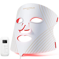 Mascarilla LED Wavytalk para terapia facial, tratamiento anti-acné y rejuvenecimiento con luces roja, azul y ámbar