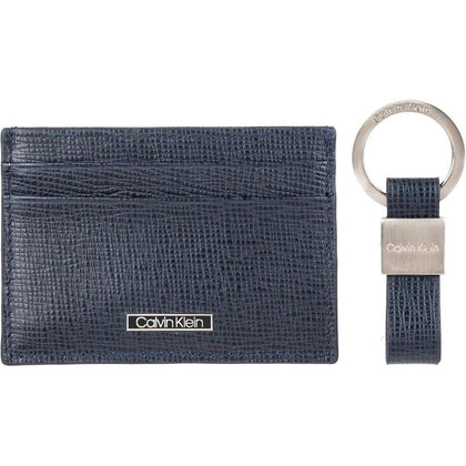 Set de Cartera y Tarjetero Minimalista para Hombre Calvin Klein con Bloqueo RFID, Cuero 100%