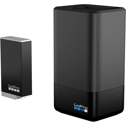 GoPro Cargador Dual y Batería Enduro para MAX, mejora rendimiento en frío, compatible con GoPro MAX, incluye cable USB-C