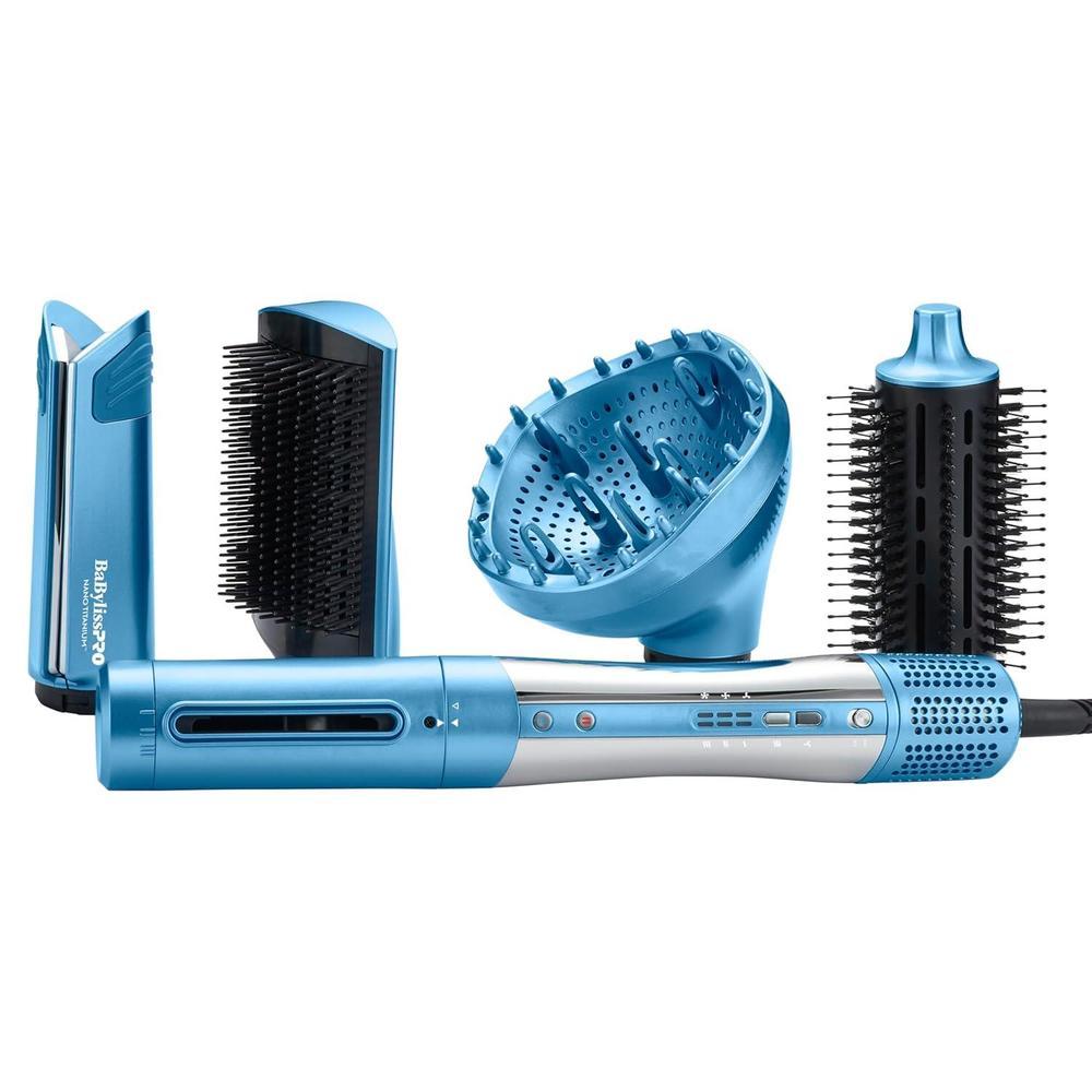 StyleSwitch Ionic Multi-Styler con 5 accesorios, secador de cabello, cepillo de aire caliente y voltaje automático dual