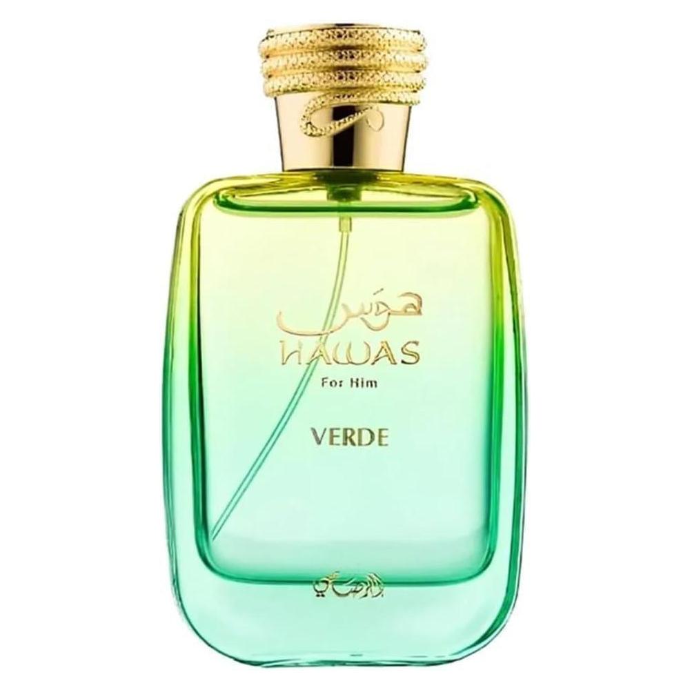 Hawas Verde Para Hombre Eau de Parfum con aroma a Madera de Ámbar, sofisticada y duradera