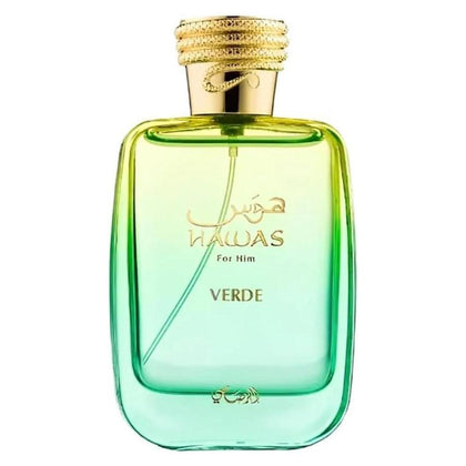 Hawas Verde Para Hombre Eau de Parfum con aroma a Madera de Ámbar, sofisticada y duradera