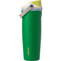 Owala FreeSip Sway Botella térmica de acero inoxidable con boquilla dual, pajilla y asa para viajes, deportes y escuela, sin BPA, verde