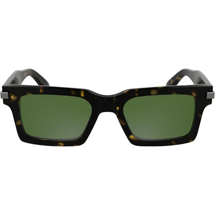 Gafas de sol Calvin Klein CK25503S rectangulares con detalles de metal, acetato renovado y ajuste cómodo