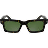 Gafas de sol Calvin Klein CK25503S rectangulares con detalles de metal, acetato renovado y ajuste cómodo