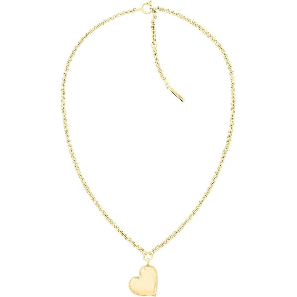 Collar colgante para mujer de acero inoxidable Calvin Klein con dije de corazón y cierre de pinza de langosta